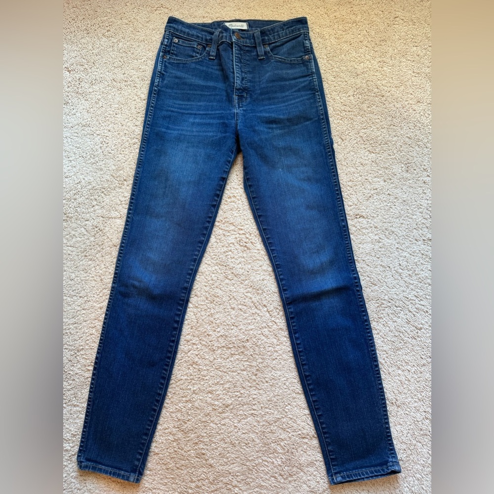 Madewell Jeans Womens 27 Blue High Rise Skinny Stretch Denim Medium Wash Classic
